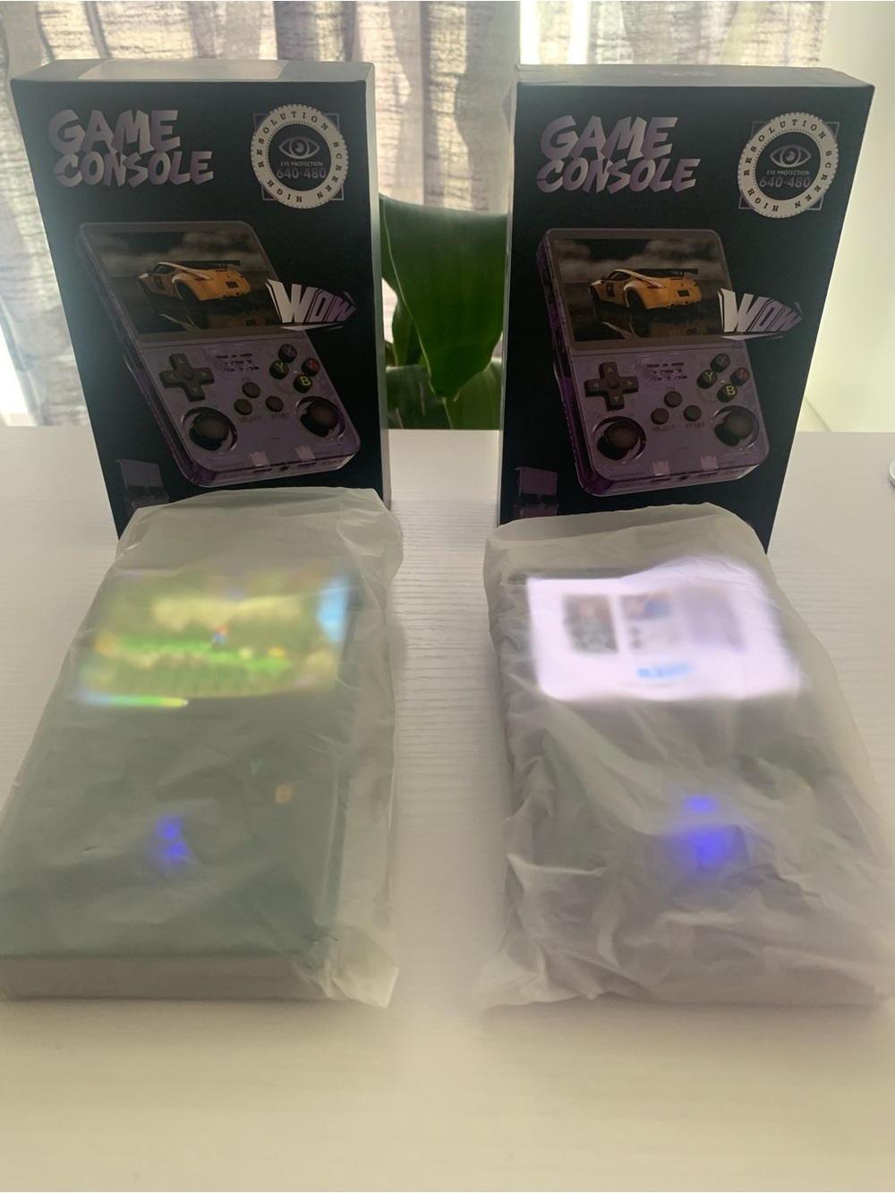 Game Console Handheld Retro Portable Console - Black and Purple